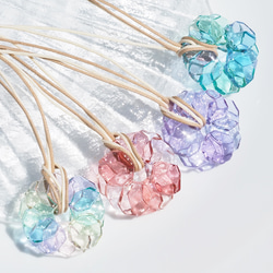 [特別] 花朵盛開的玻璃「銀蓮花 [Mai]」項鍊 [您可以選擇繩子的顏色和長度] [定制] &lt;&lt;免運費&gt; 第10張的照片