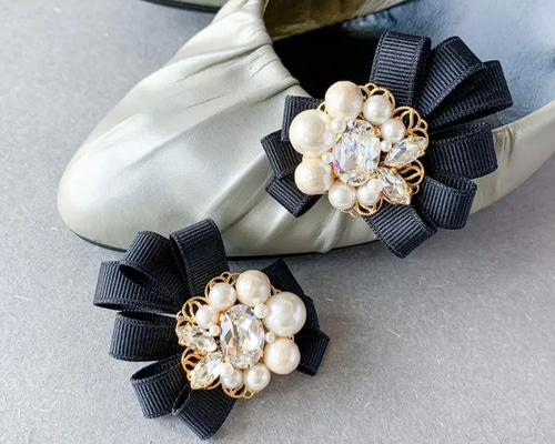 [ALDO] リボンパールシューズクリップ パールチャーム ALDO] リボンパールシューズクリップ パールチャーム ALDO
