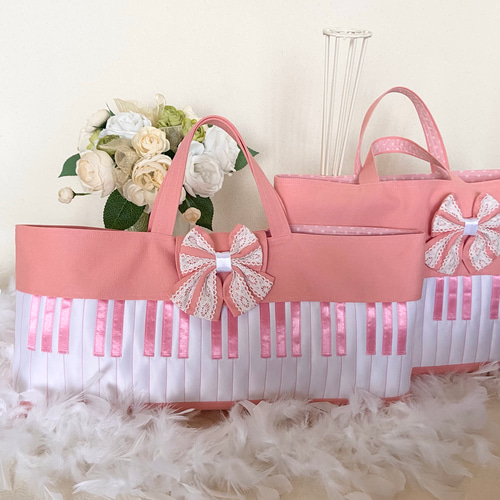 ハンドメイド 可愛い レッスンバッグ 女の子 リボン ピンク 目立つ 安い ラメ ハンドメイド 可愛い レッスンバッグ 女の子 リボン ピンク 目立つ