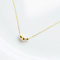 K18 ミラーボールのシンプルネックレス ネックレス・ペンダント