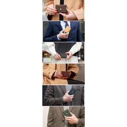 【限量特價】三折真皮迷你錢包，男女通用，巧克力色，HAW008 第19張的照片