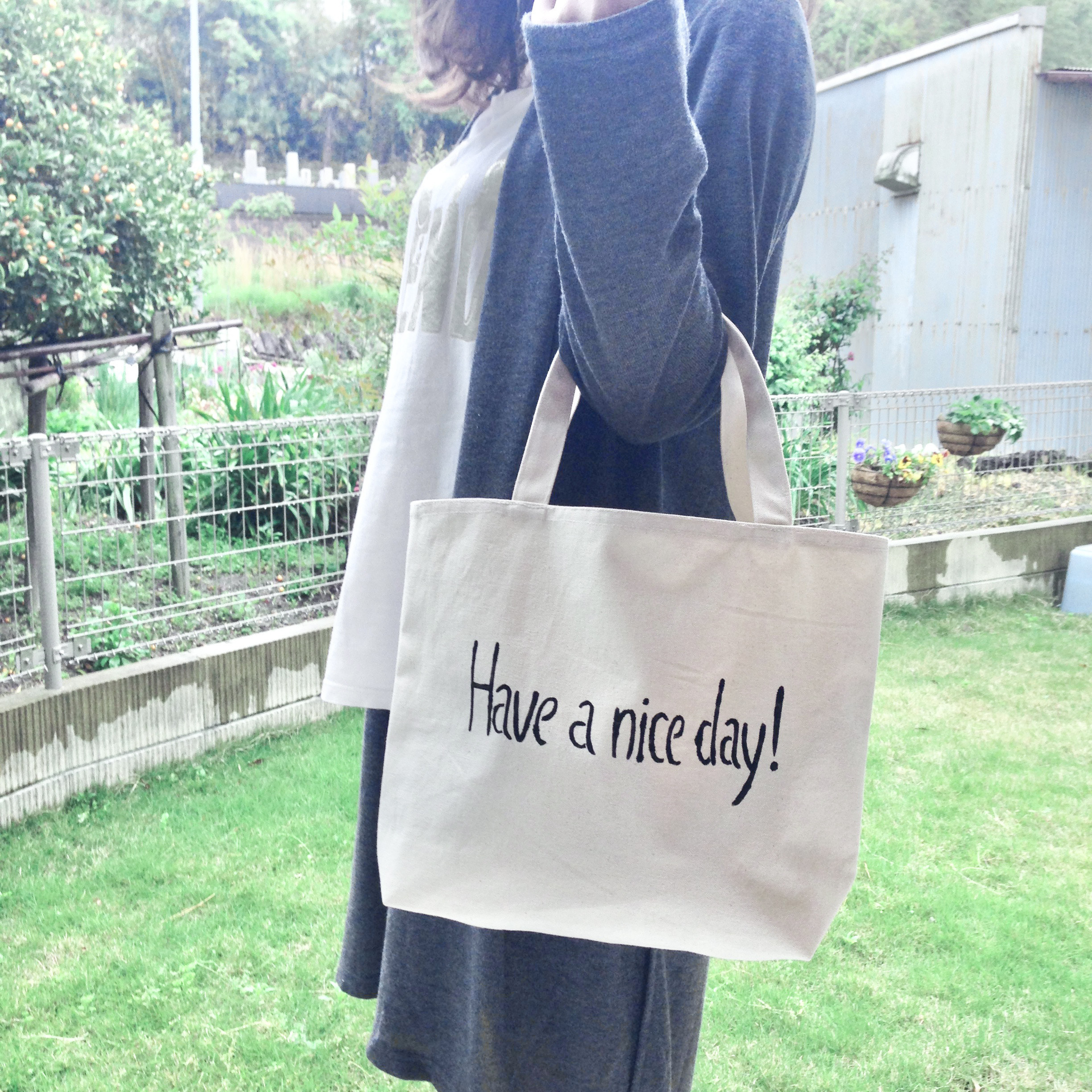 Have a nice day Mサイズ ロゴトートバッグ トートバッグ Linon