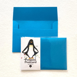 ペンギンポストカード［みずいろセット］5枚入り 2枚目の画像
