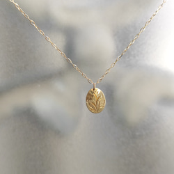 毎日つけられる小ぶりが可愛い。K18金ゴールド手作りネックレス