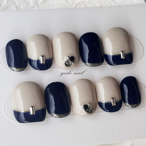 ネイルチップ・付け爪 yurina ネイルチップ・付け爪 yurina ツートーンネイル ネイルチップ（つけ爪