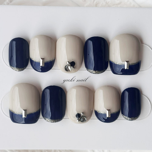 ツートーンネイル ネイルチップ（つけ爪） yuki-nail 通販 2557622