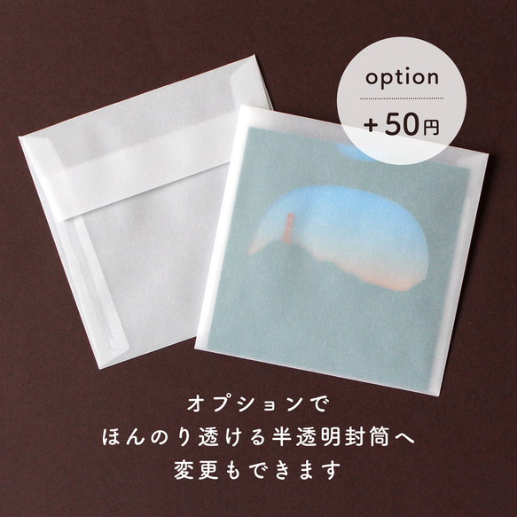 空の色が変わる　夜更けのバースデーカード（灯台） 6枚目の画像