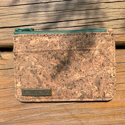 【手感軟木】木質調 票卡夾/零錢包-(煙燻迷彩紋) 收納名片 禮物 第2張的照片