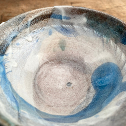青釉と白リングの飯茶碗 9枚目の画像