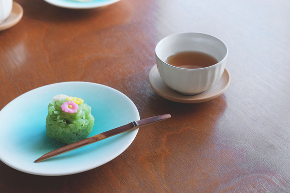 古董燻竹糕點切割器 | 5 件組（盒裝） 第3張的照片
