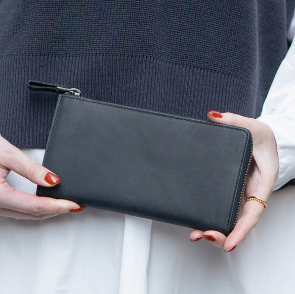 可刻印名稱  皮革全開式拉鍊長夾  焦糖色  牛皮  真皮 大容量 第19張的照片