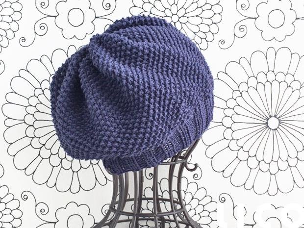 【選べるサイズ】包まれるかぼちゃ帽/コットンかのこ*ネイビーブルー