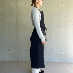 ハーフリネンのエプロン | 綿麻・エプロン・ナチュラル・4色（ホワイト/キナリ/グレー/ブラック）受注制作 2枚目の画像