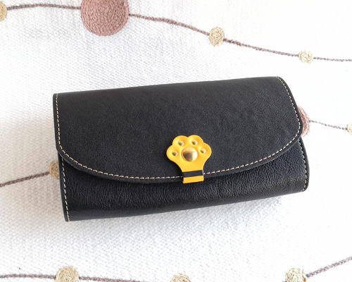 猫と地球刺繍 長財布 猫と地球刺繍 長財布