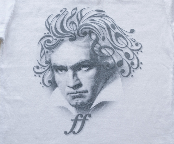 sale ◆ キッズ Tシャツ/ベートーベン/クラシック ピアノ 音楽【 Ja ja ja Ja~~n♪ 5.6oz】 4枚目の画像