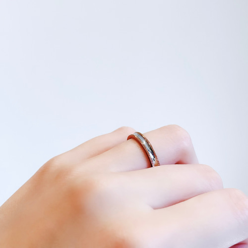 ミル打ち ペアリング ステンレス アレルギー ブライダル 結婚指輪 刻印