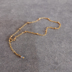 送料無料MENS Gold metal station anklet / bracelet 2way 7枚目の画像