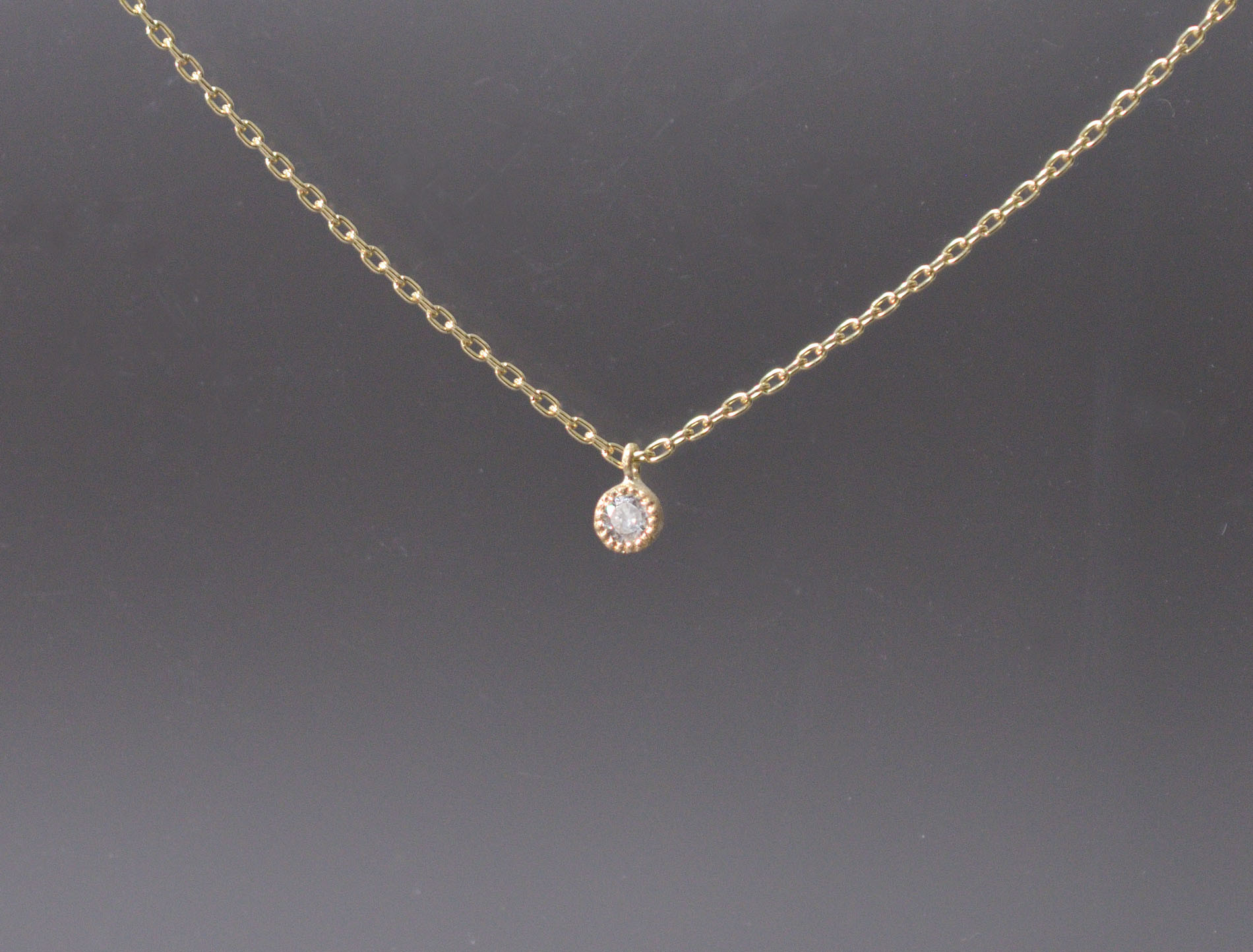 「Ma minette」 一粒ダイヤネックレス