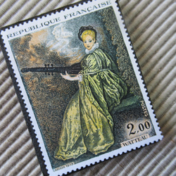 フランス　美術切手ブローチ1374 2枚目の画像