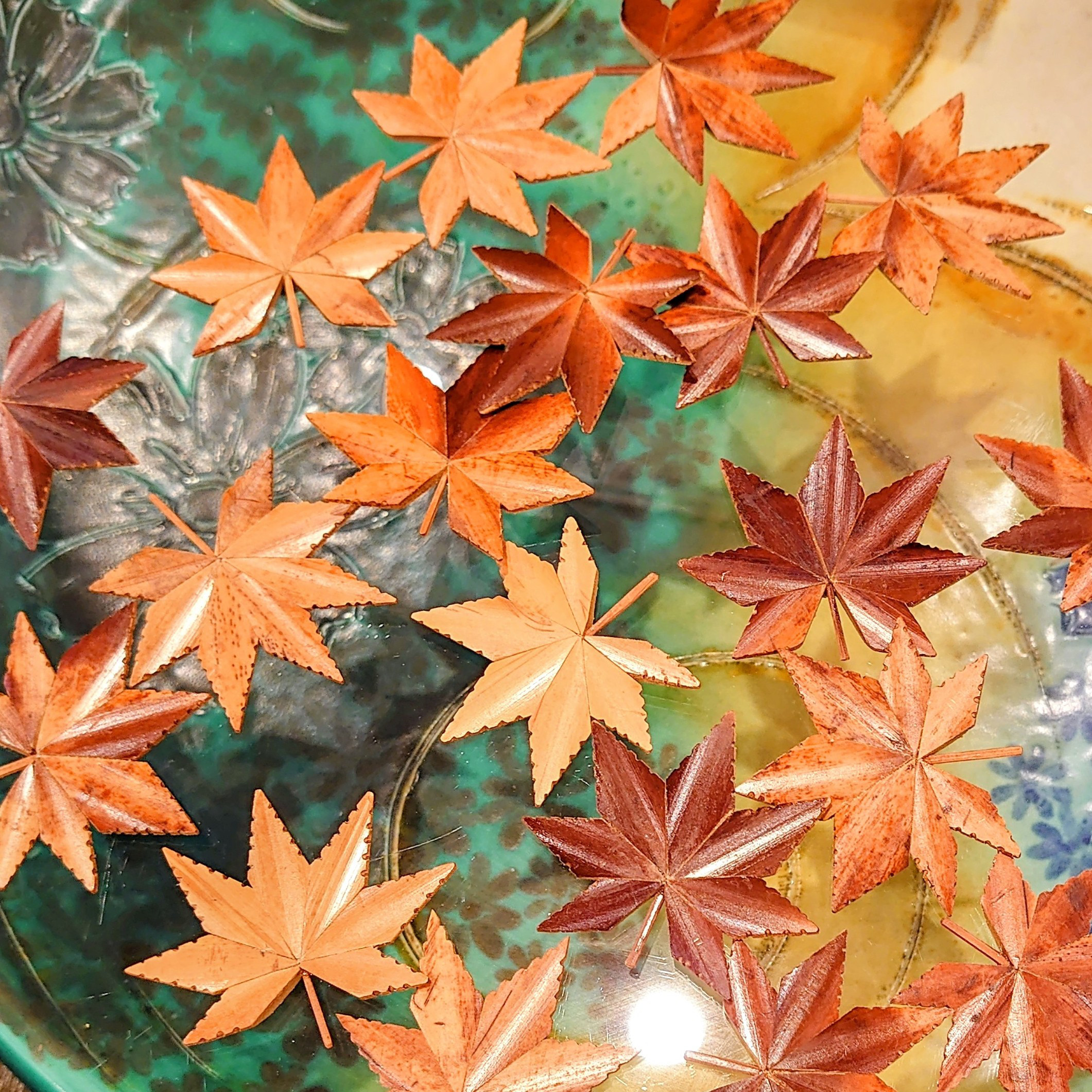 煤竹の紅葉マグネット2個セット