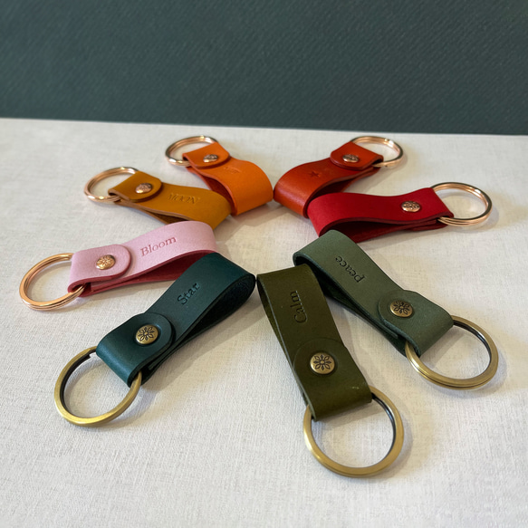 Cube 皮革鑰匙圈  花園系列  S/2  新色登場 NEW 第1張的照片