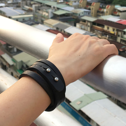 エンジェルズレザーブレスレット ブラックロック バングル・リスト