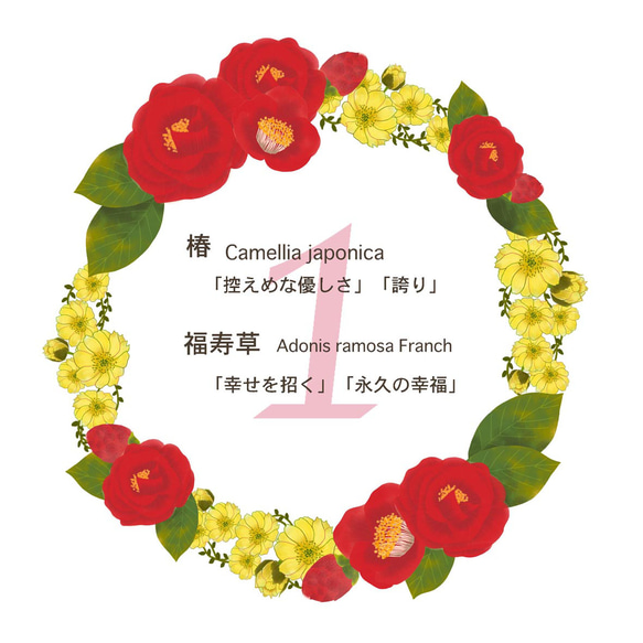 【ブルミア】誕生花が咲き続けるポーチ　Mサイズ 9枚目の画像