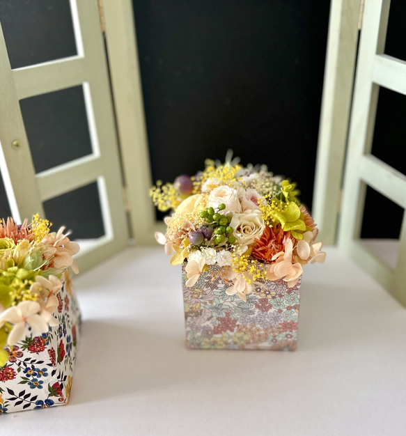 ご結婚お祝いやお誕生日プレゼント♡Flower fabric Box 5枚目の画像