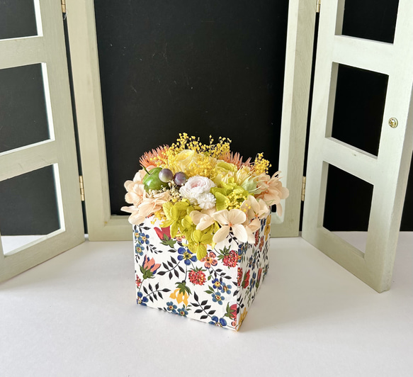 ご結婚お祝いやお誕生日プレゼント♡Flower fabric Box 9枚目の画像