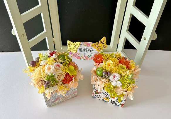 母の日プレゼント・ご結婚お祝い♡Flower fabric Box 3枚目の画像