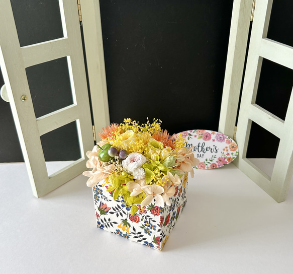 ご結婚お祝いやお誕生日プレゼント♡Flower fabric Box 4枚目の画像