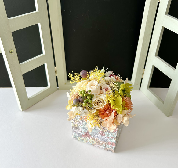 ご結婚お祝いやお誕生日プレゼント♡Flower fabric Box 7枚目の画像