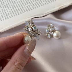 ✶. • coco vanilla •. ✦ SWAROVSKI 2way Bijoux 耳環 婚禮正式 第7張的照片