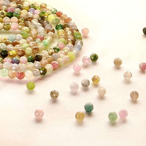 10月誕生石/極小ﾄﾙﾏﾘﾝ2mmｶｯﾄ丸玉ﾋﾞｰｽﾞ/再販12/p0016○16985920 221029t  