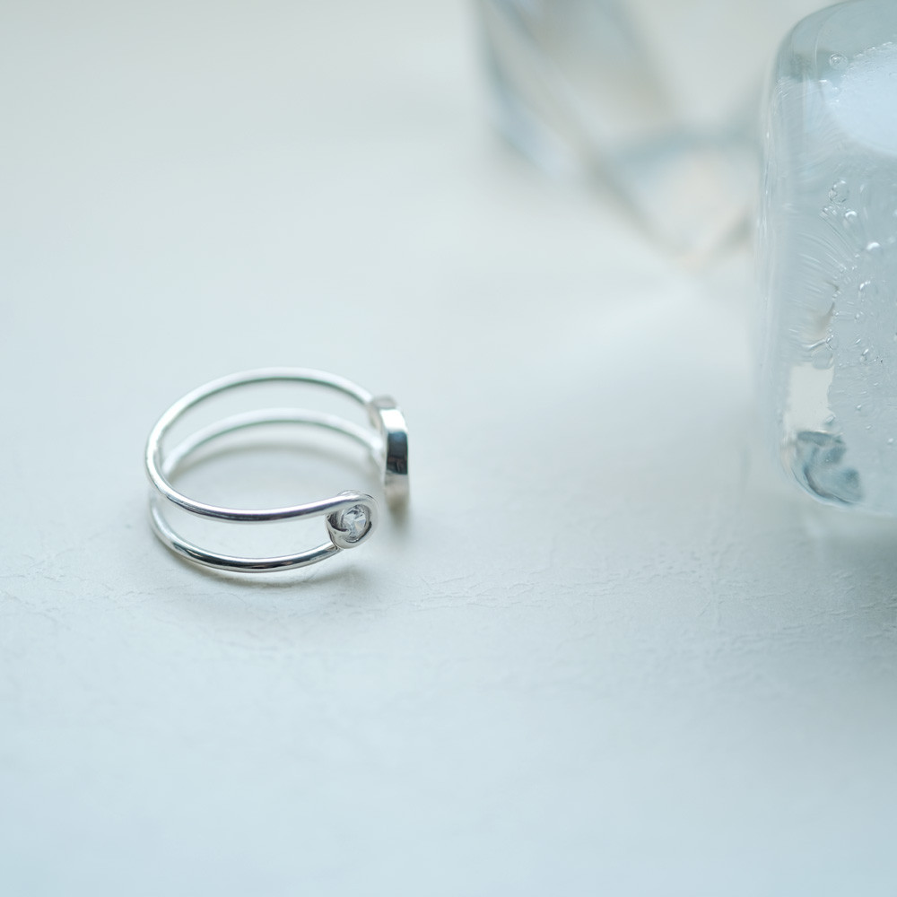 安全ピン リング シルバー925