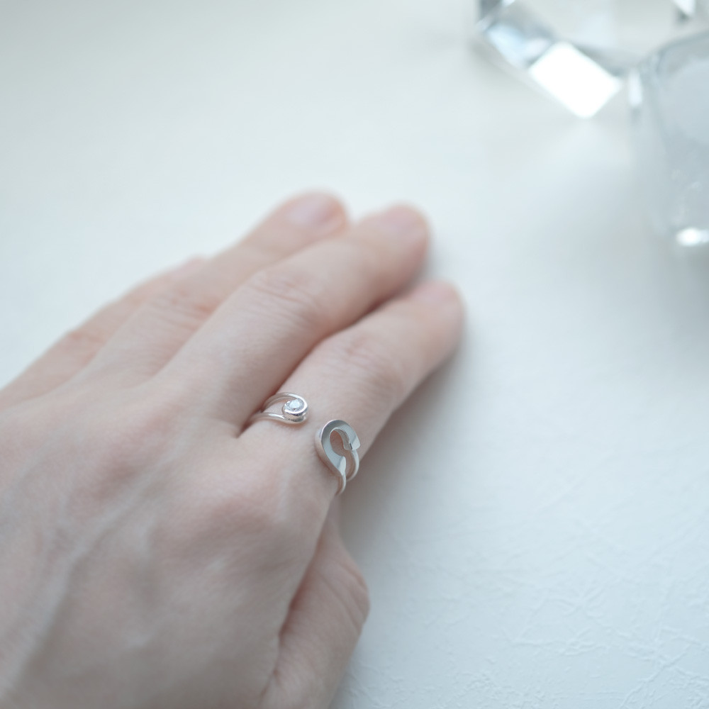 安全ピン リング シルバー925