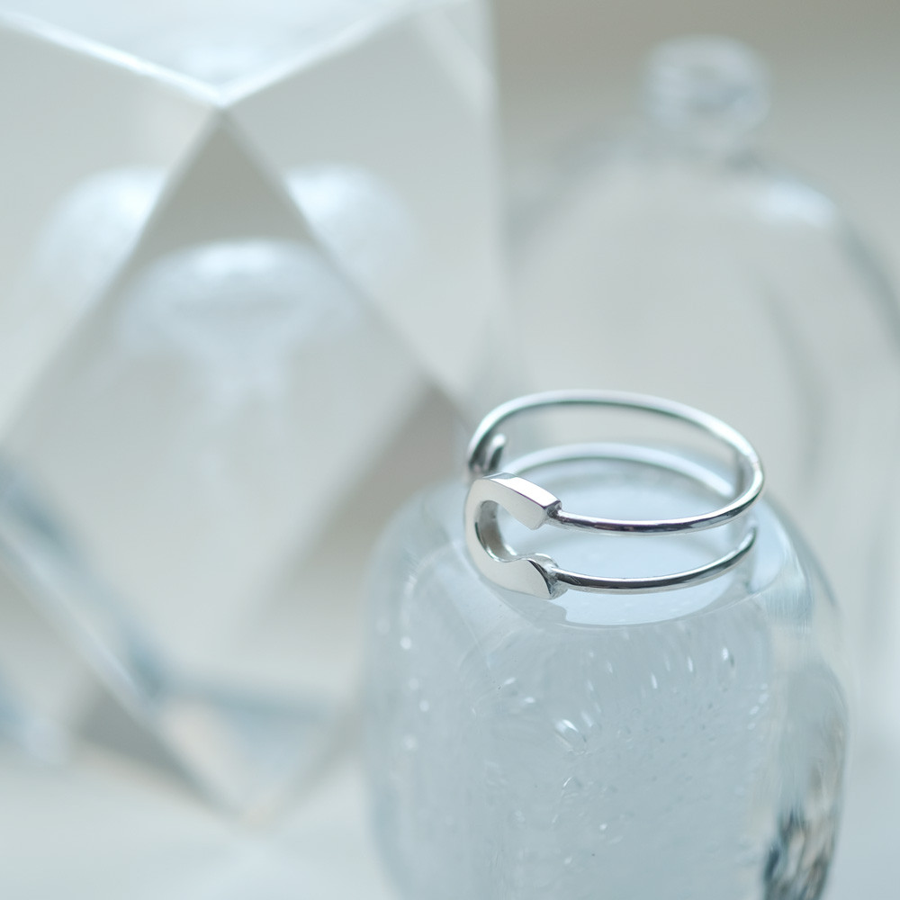 安全ピン リング シルバー925