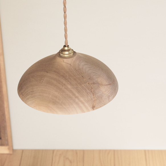 木製 ペンダントランプ 楠（クス）材13（ランプシェード　天井照明） ペンダントランプ