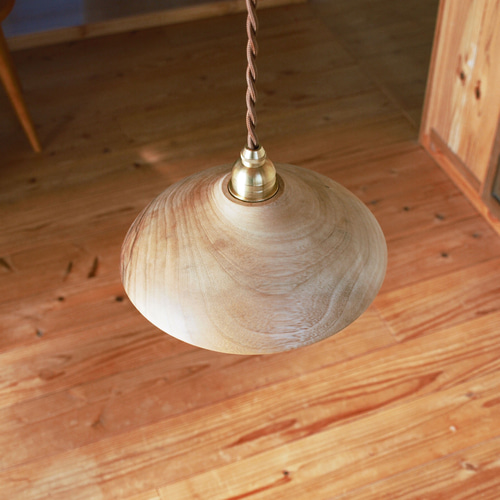 木製 ペンダントランプ 楠材12 ランプシェード シーリングライト