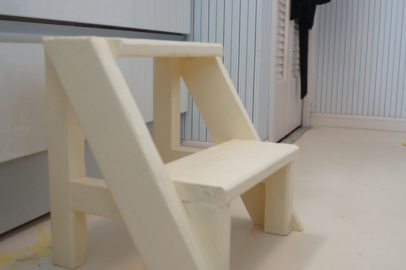 花台 踏み台　子供椅子　プランター台　ステップスツール　アイボリー 11枚目の画像