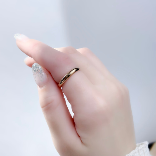 大人ローズゴールド*＊ 肌にやさしい 指輪 ピンクゴールド