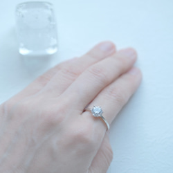 Solitaire Ring 925 Sterling Silver Dainty Jewelry 第5張的照片