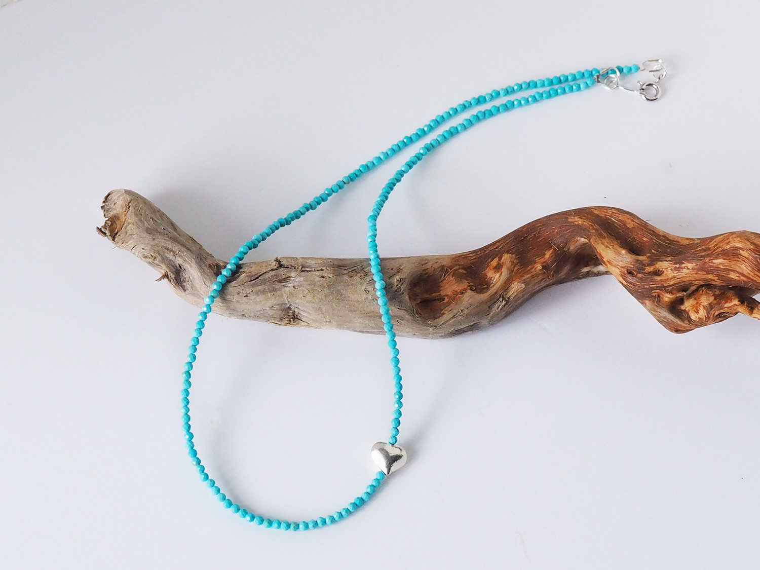 カレンシルバー＆ターコイズネックレス