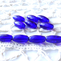 青いカプセル　（小）チェコビーズCzech Glass Beads10個 1枚目の画像