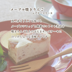 【期間限定】【冬ギフト】メープル焼きりんごレアチーズケーキ（6個入） 3枚目の画像