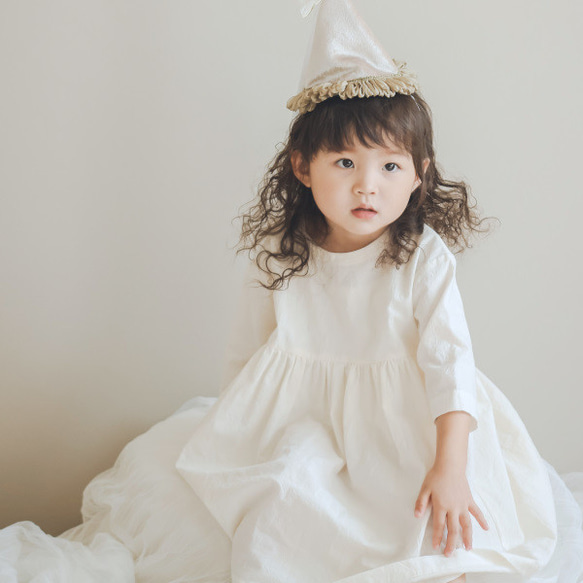 専用になります。ワンピース130 即納あり》生成りのナチュラルワンピース《80〜130cm》女の子