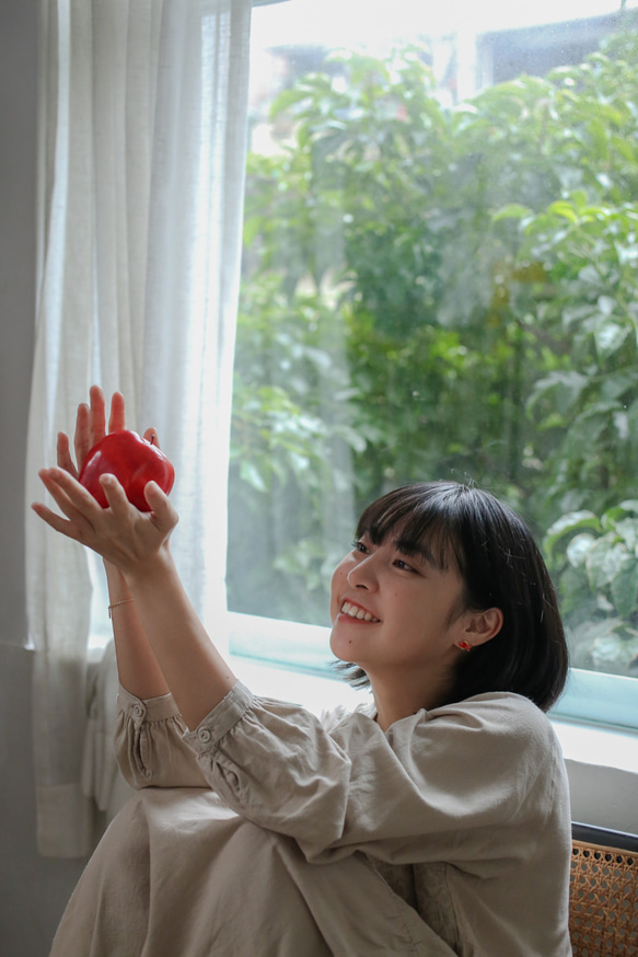日本印象 富士山 晴天娃娃 達摩 招財貓 福犬 櫻花 醫療鋼針 夾式耳環 紙盒包裝 第5張的照片