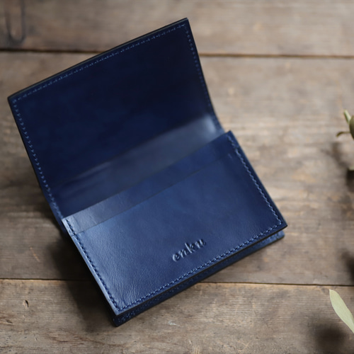 藍染革[migaki] 名刺入れ 名刺入れ・カードケース enku