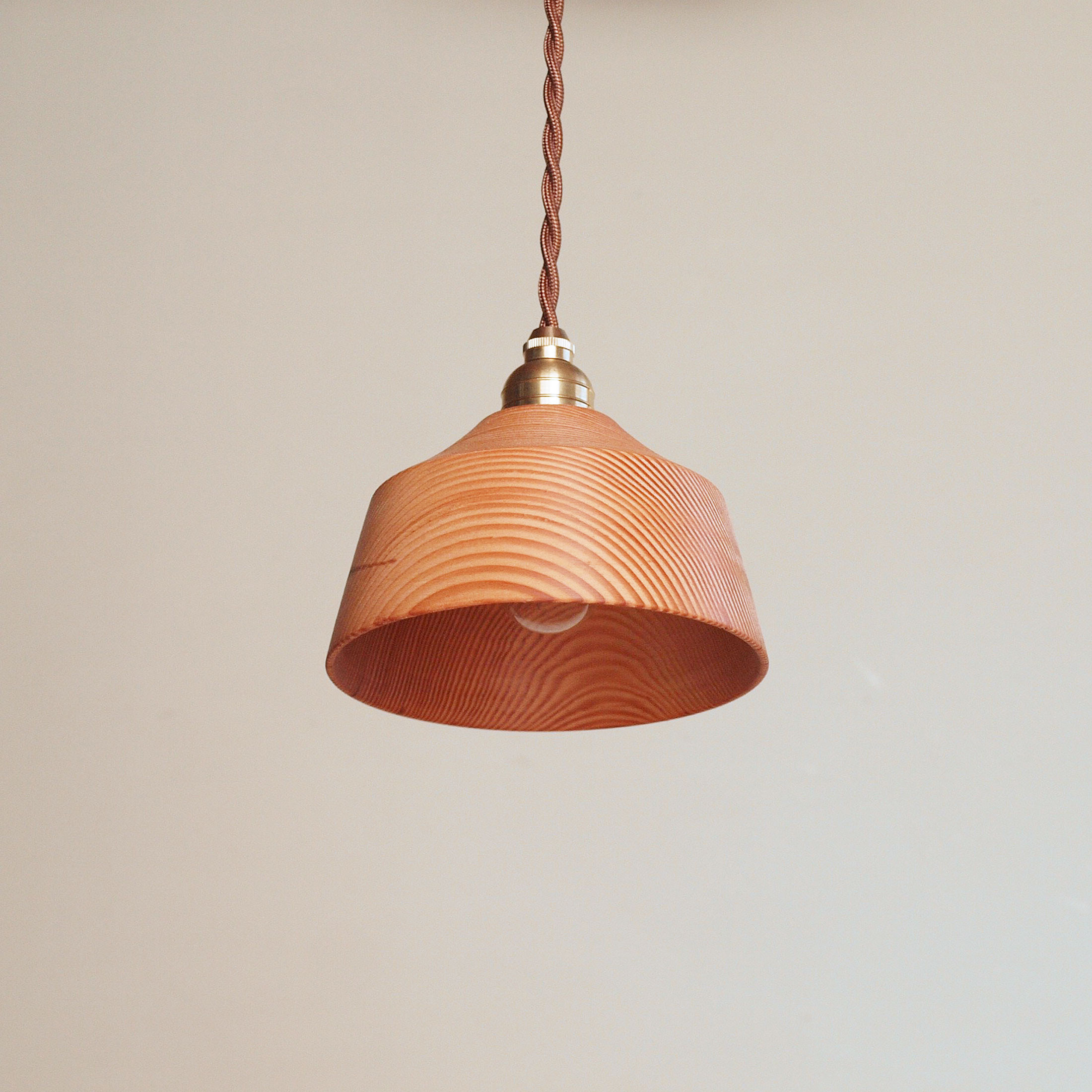 木製 ペンダントランプ 松材3　ランプシェード