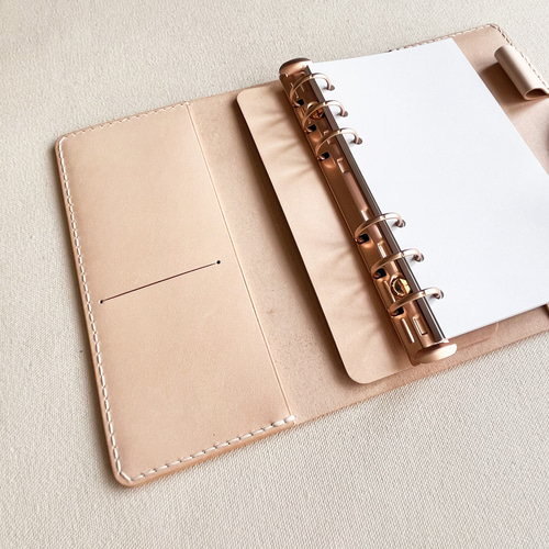 イタリア産ベジタブルタンニンなめし革] フローレンス A6 6穴 レザー